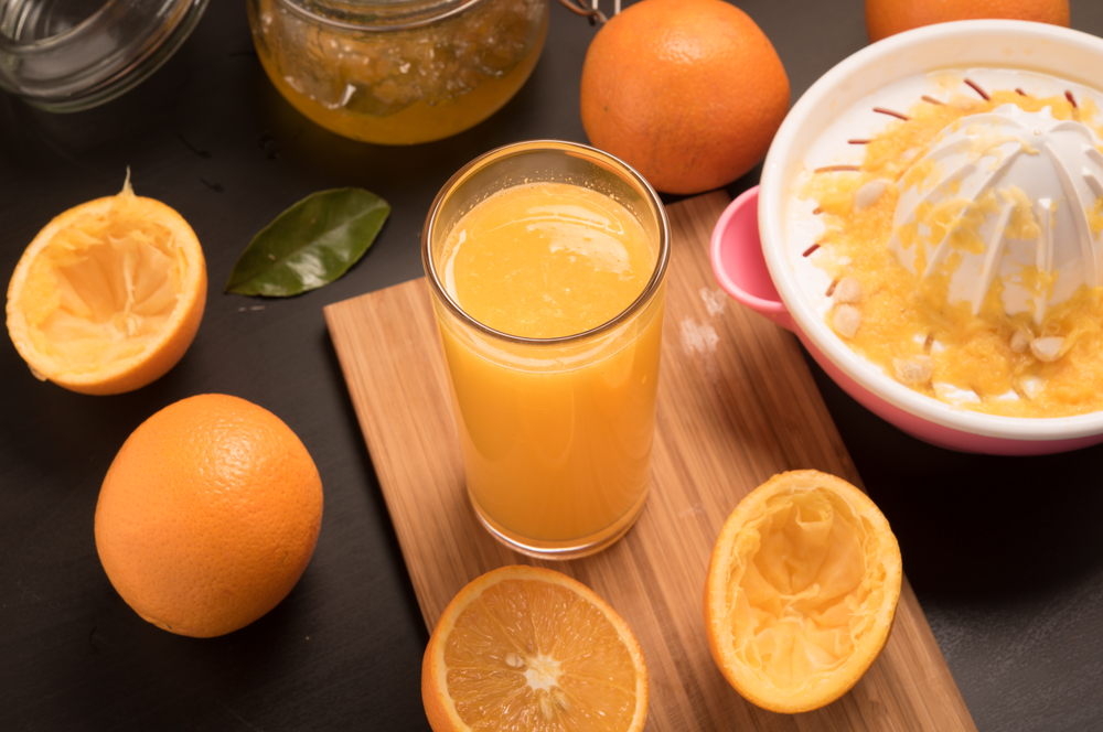 Fresh Orange Juice Making